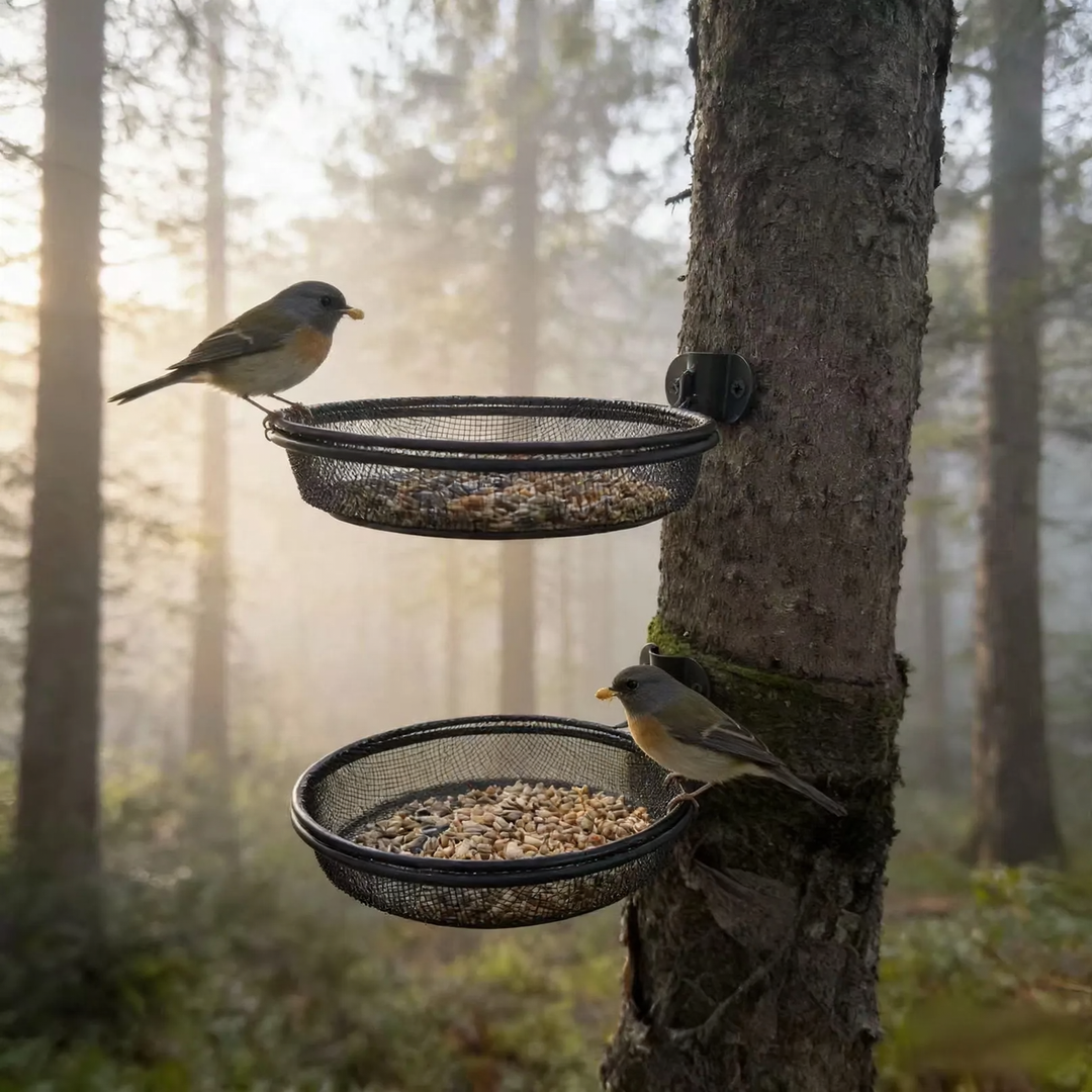 Wall-mounted iron feeding station