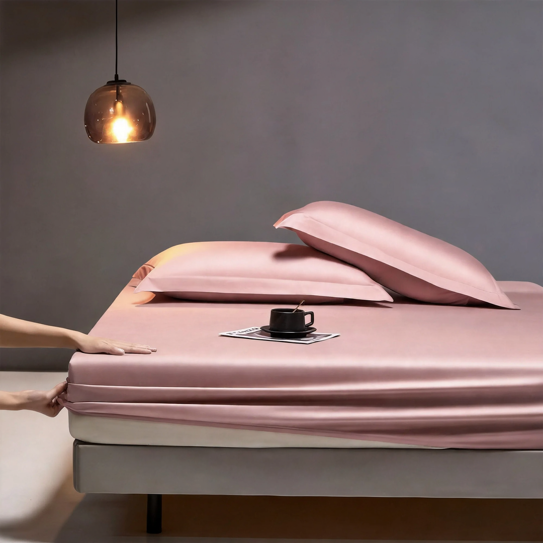 Fitted sheet made of long-staple cotton, satin