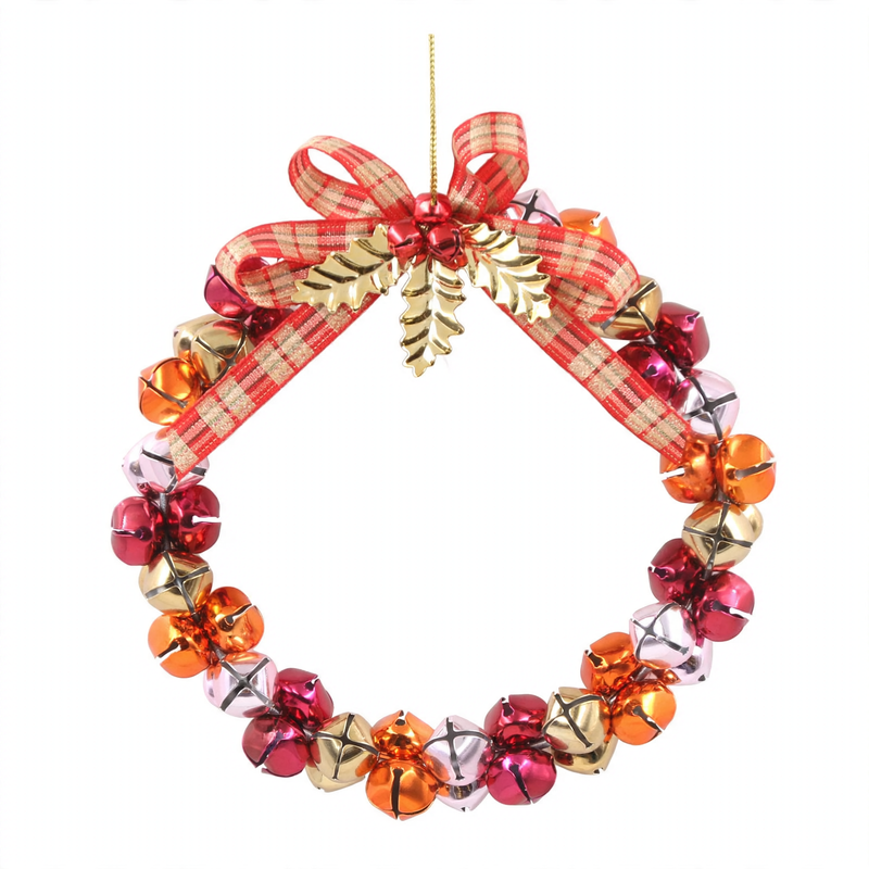 Christmas wreath made of iron with bells