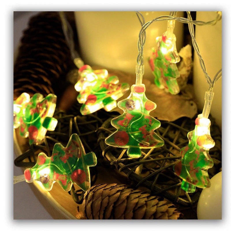 LED Christmas string lights with various motifs