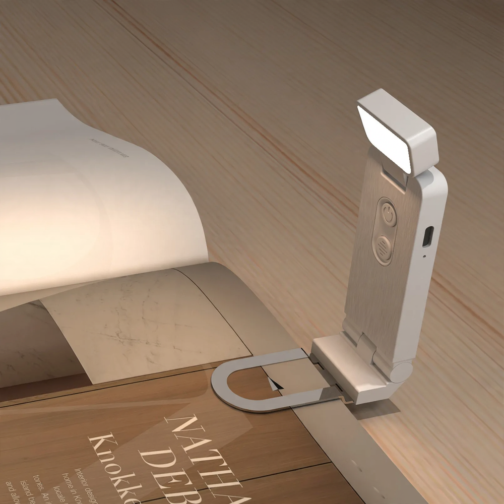 Foldable LED clamp light with timer reminder
