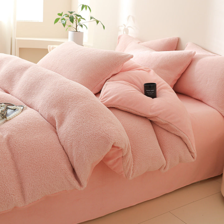 Teddy-Fleece-Bedding-Set, warming, 3- or 4-piece