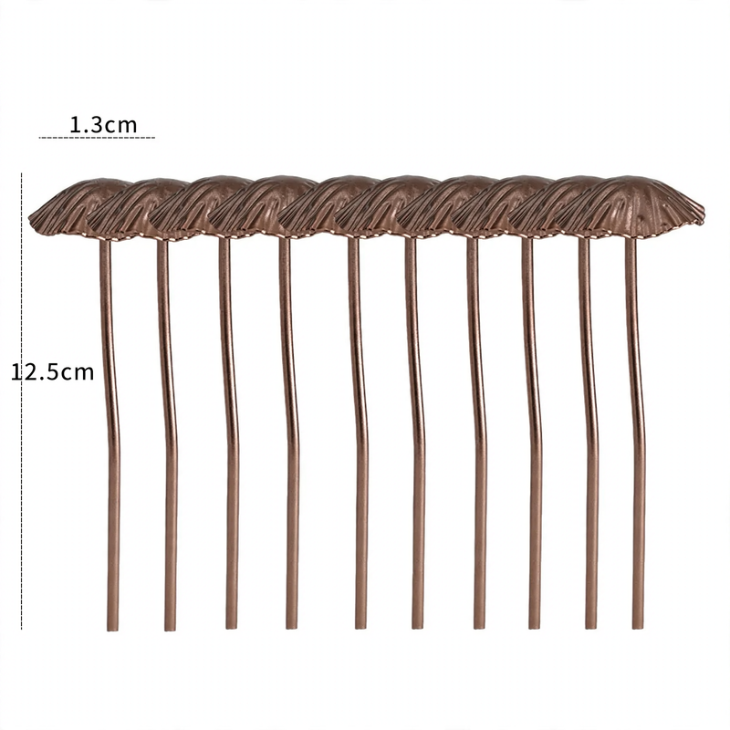 Metal mushroom flower stake for garden and home