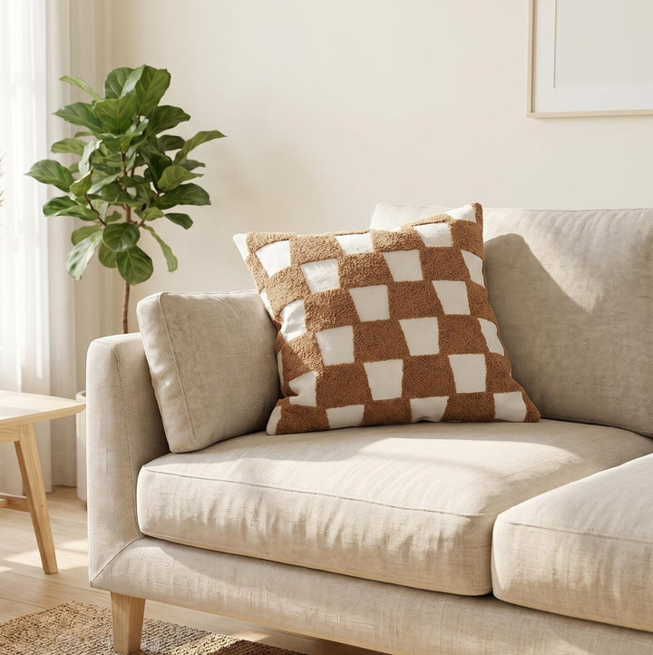 Tufted pillowcase, abstract patterns, 45×45 cm