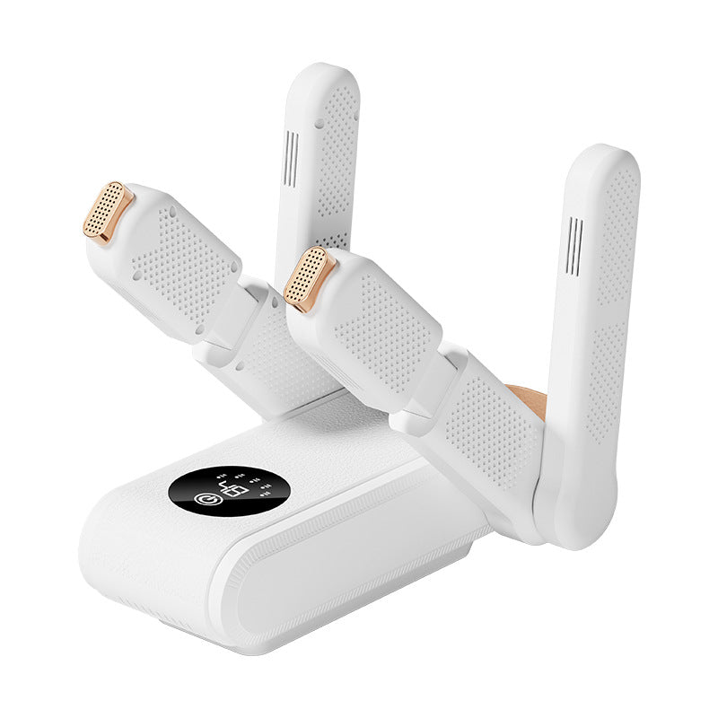 Foldable electric shoe dryer with timer and heating function