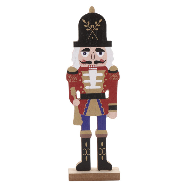 Decorative nutcracker figure made of beech wood