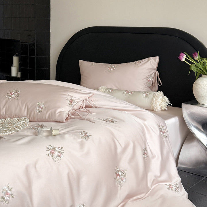 Luxury bedding set, 100s long-staple cotton, embroidered, 4-piece