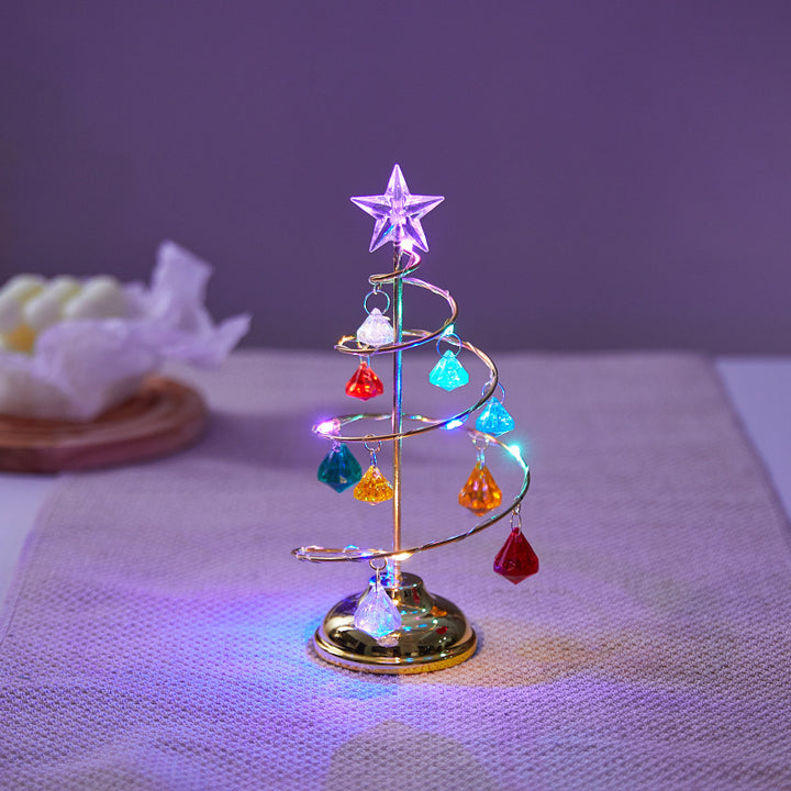 Illuminated Christmas tree made of metal, 33 cm