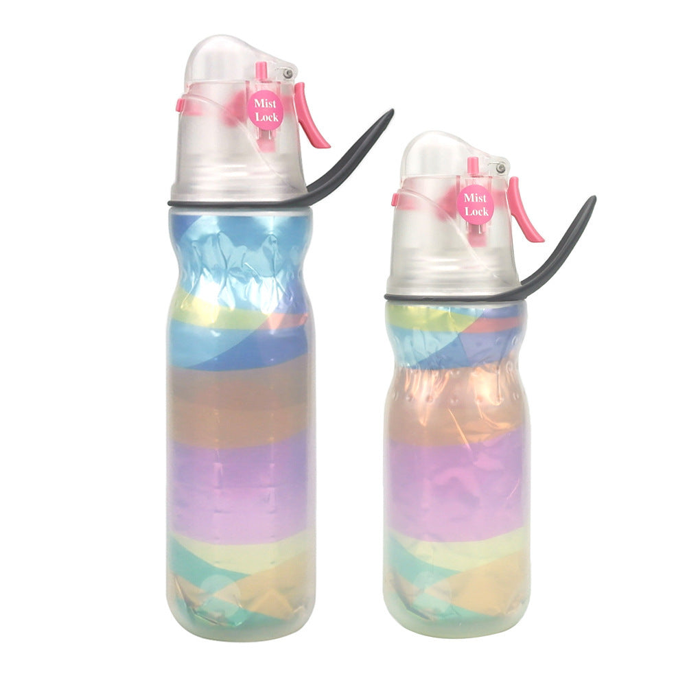 Sports water bottle with spray function and insulation