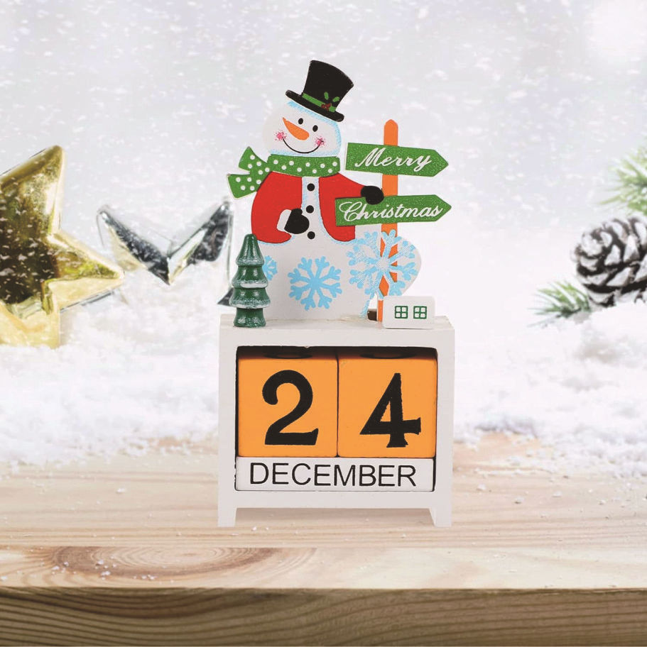 Decorative wooden Advent calendar for the table