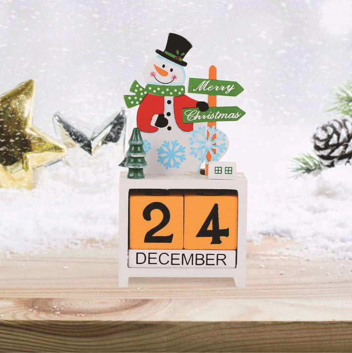Decorative wooden Advent calendar for the table