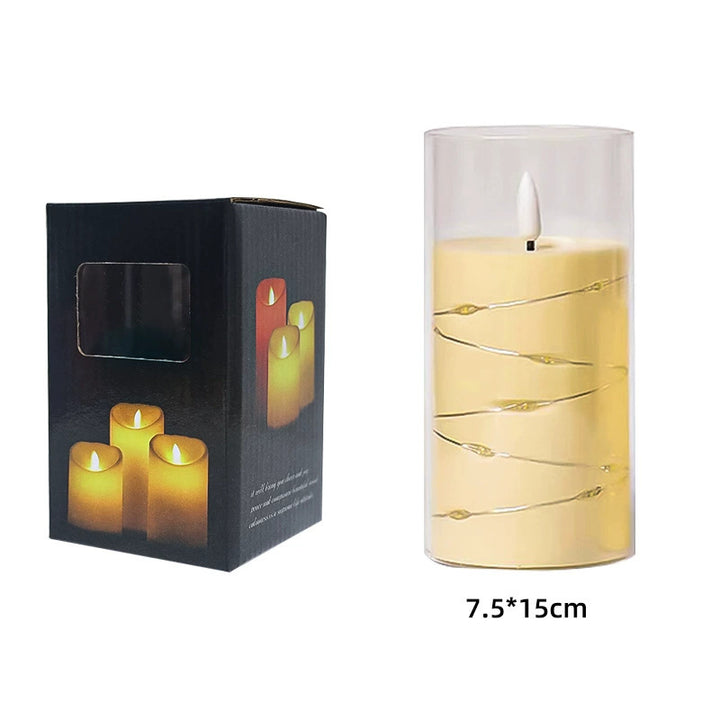 LED Electronic Candle with Remote Control and Flicker Effect