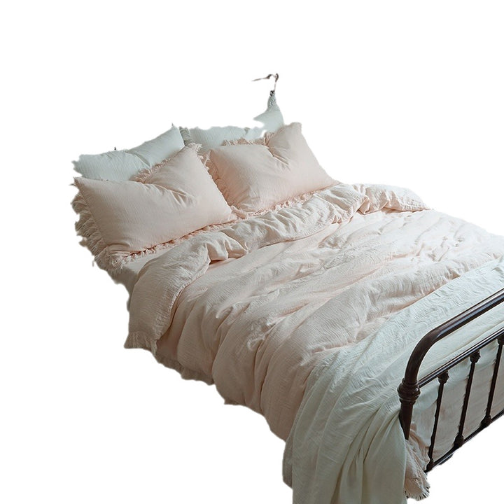 Cotton bedding set, double gaze, French style