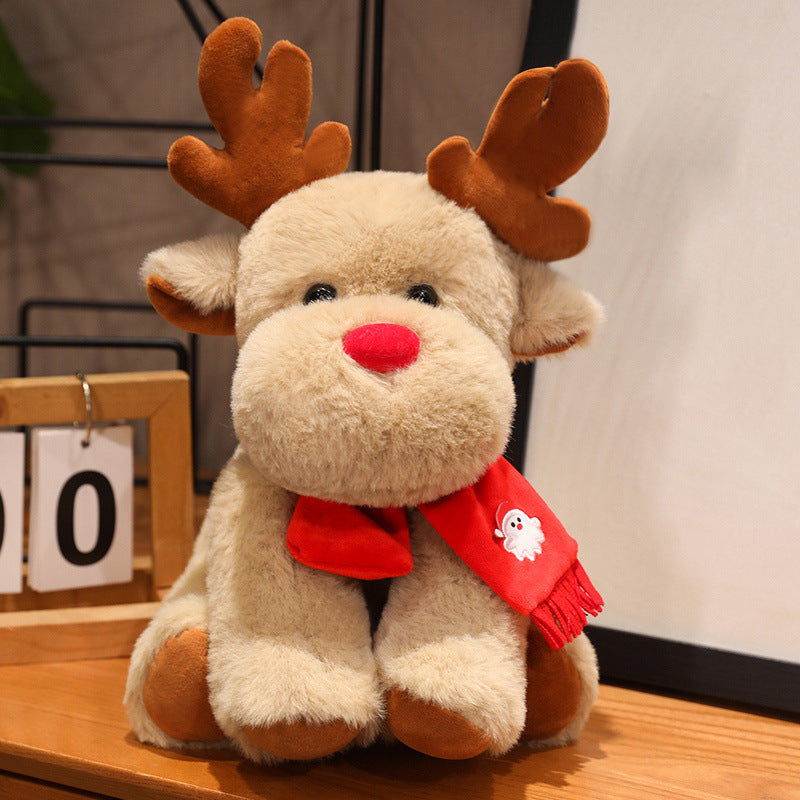 Christmas plush figure as decoration and pillow