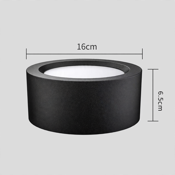 LED surface-mounted light, round, without drilling