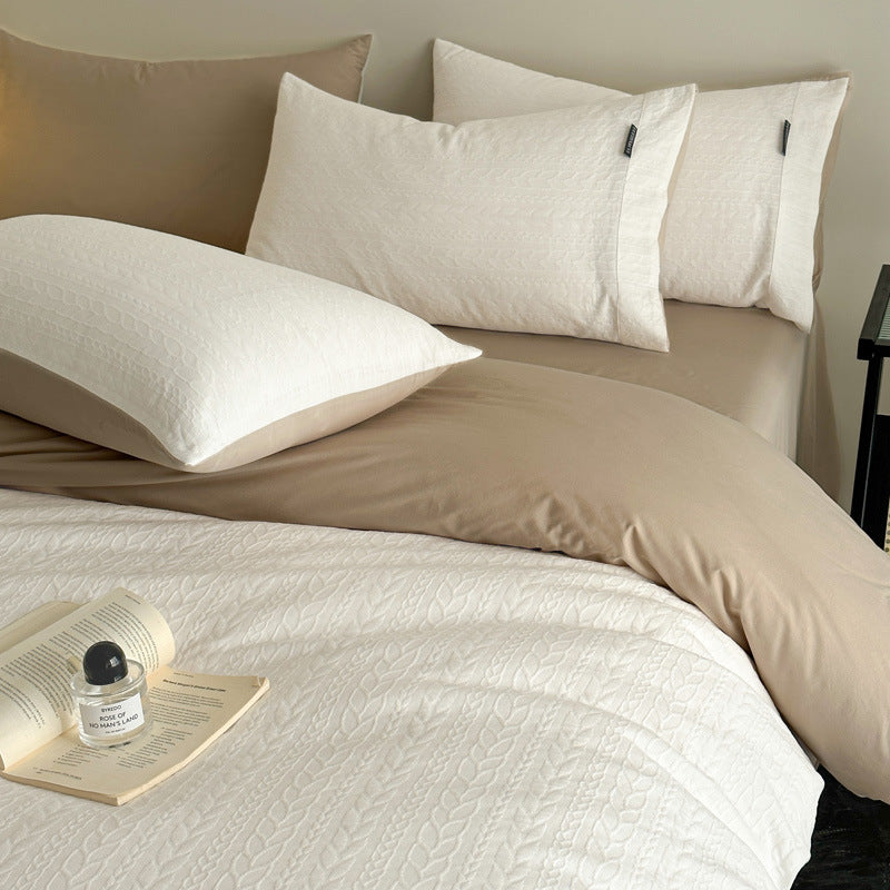Duvet cover set made of three-layer cotton gauze