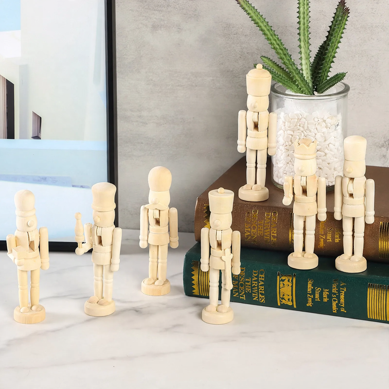Wooden nutcracker blank for DIY crafting