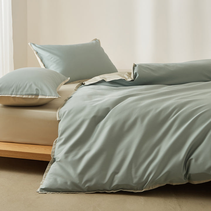 Bedding set, 4-piece, cotton, solid colors