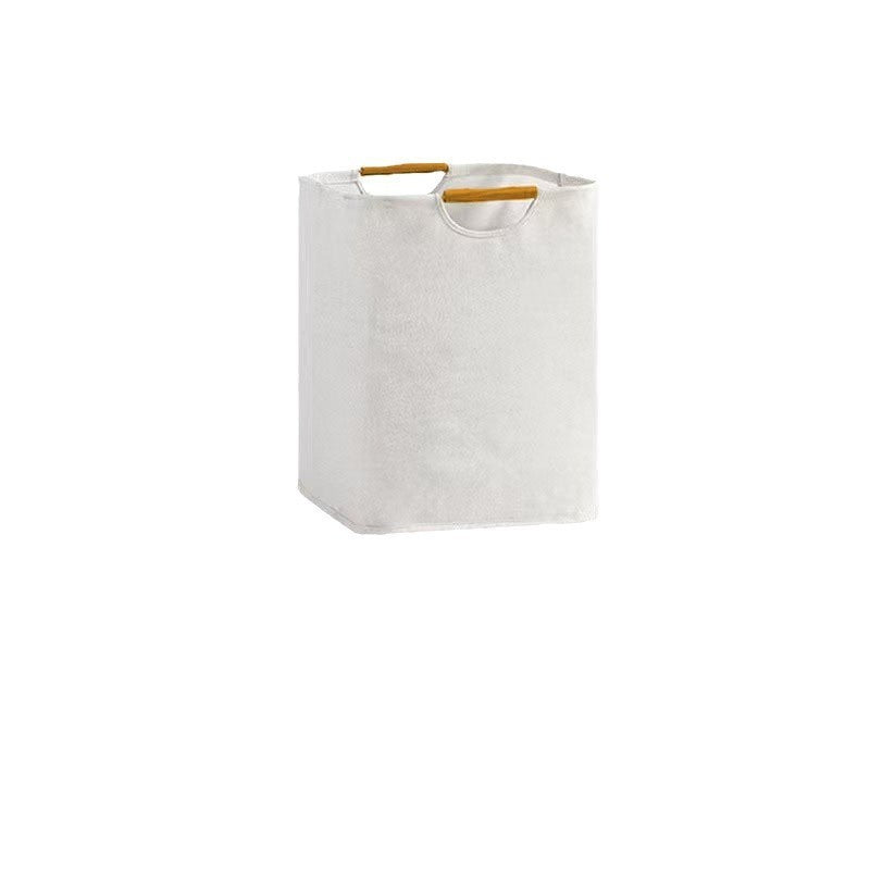 Foldable laundry basket made of cotton and linen