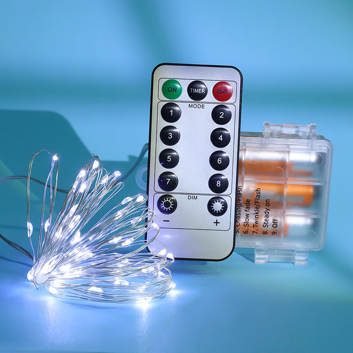 LED Copper Wire String Lights with Remote Control