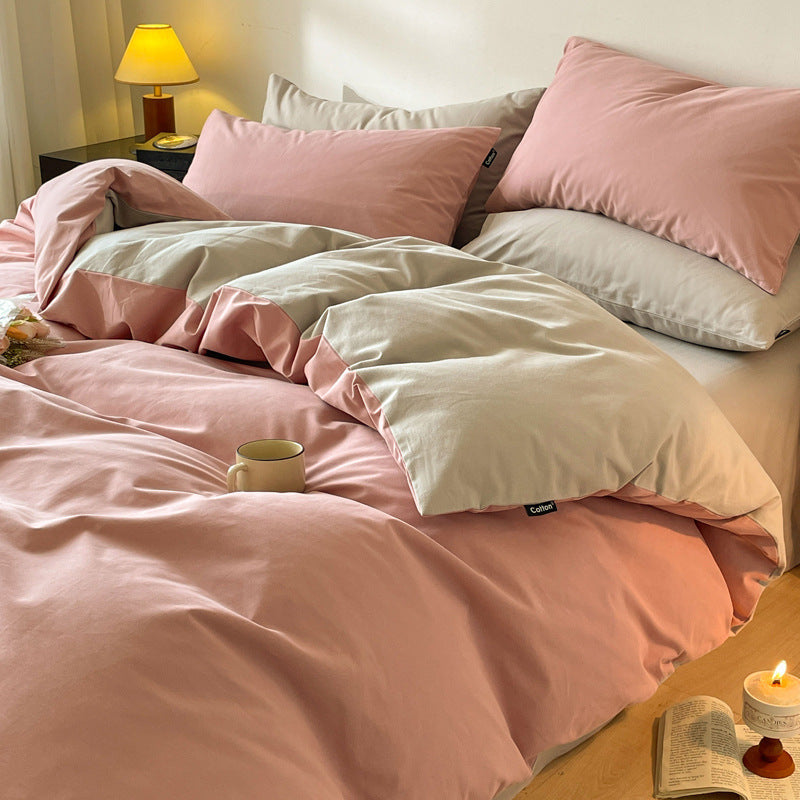 Cotton bedding set, brushed, for autumn and winter
