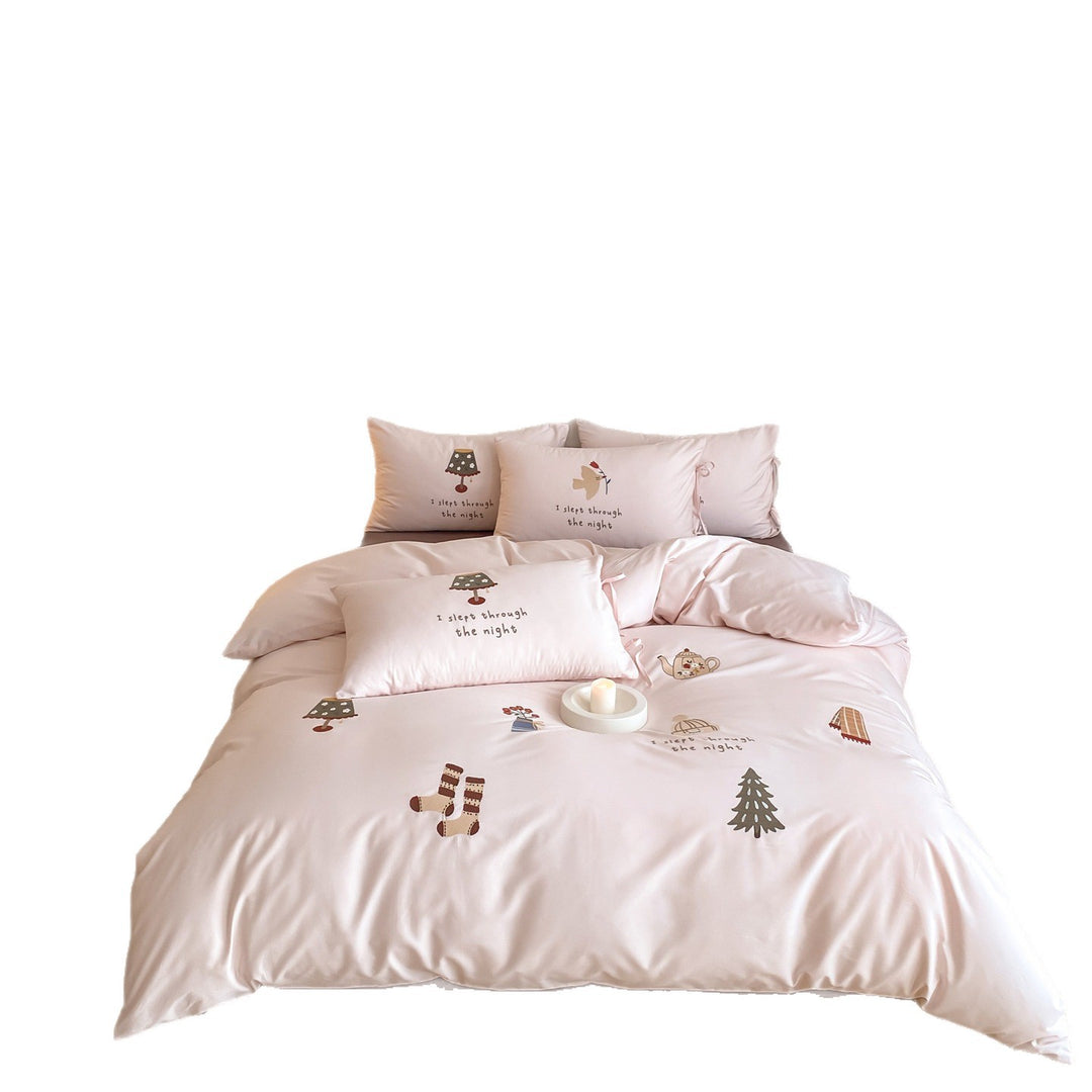 Bedding set made of Xinjiang cotton, brushed, 100s