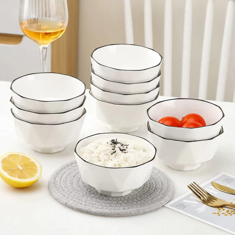 Ceramic dining set, Japanese style, various sizes
