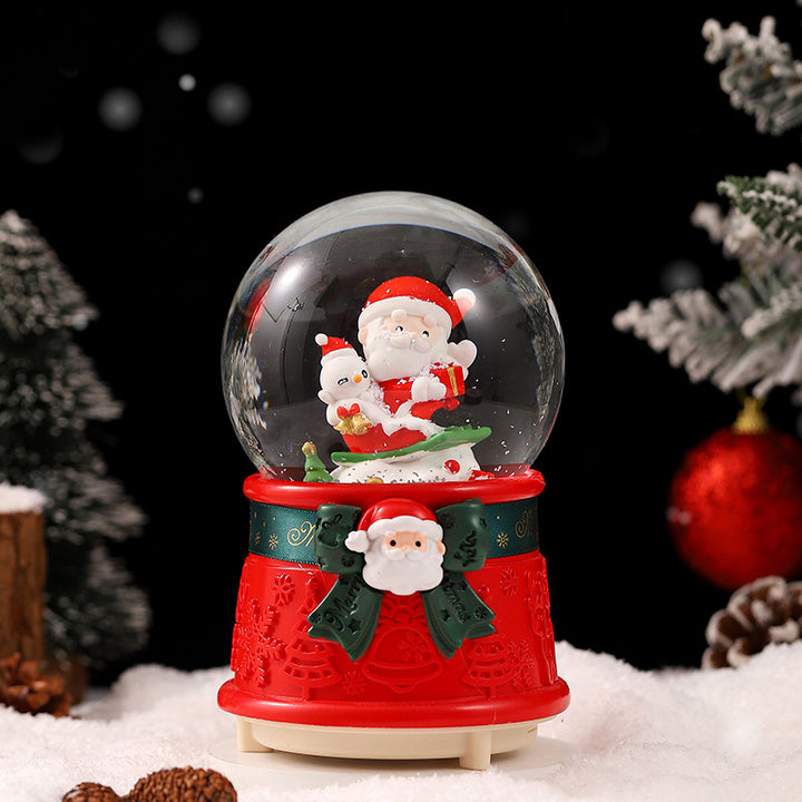 Christmas Snow Globe Music Box with Light