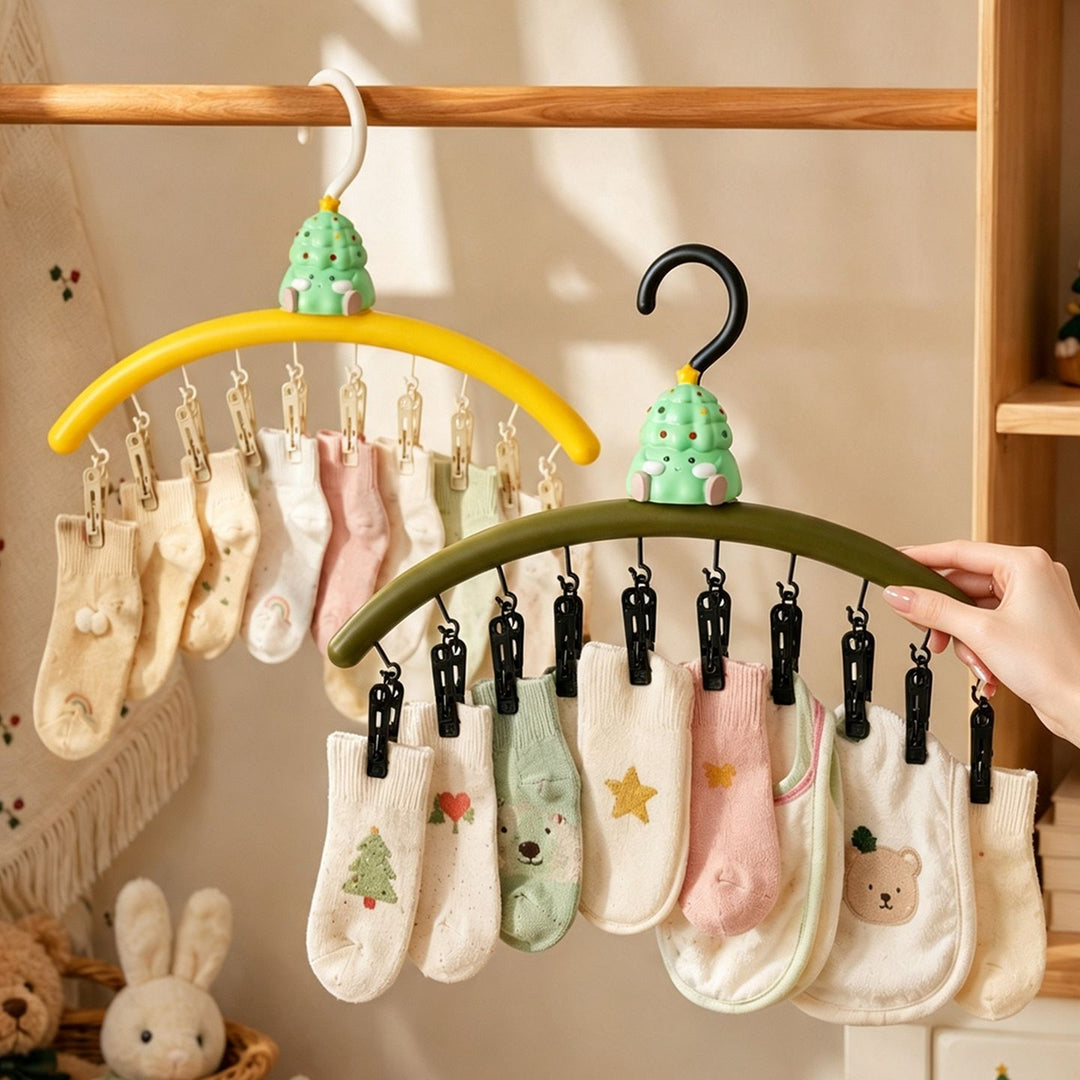 Christmas tree drying rack with clips