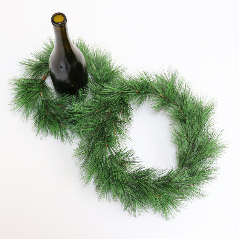Christmas wreath made of PVC pine needles