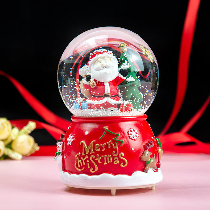 Christmas Snow Globe Music Box with Light