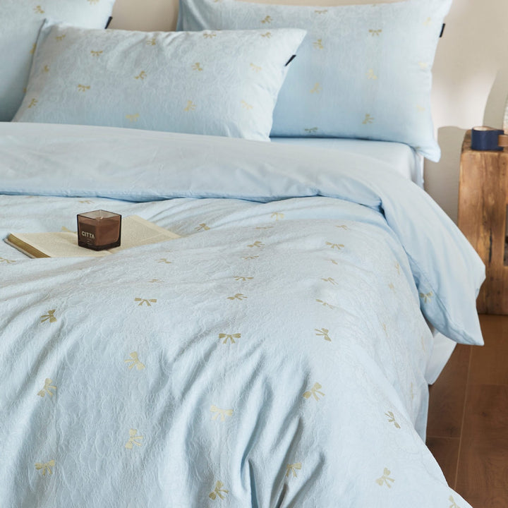 Cotton bedding set, 4-piece, butterfly pattern