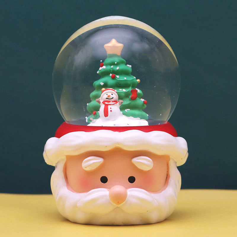 Mini snow globe with light effect