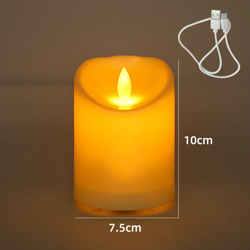Rechargeable LED Real Wax Look Candle