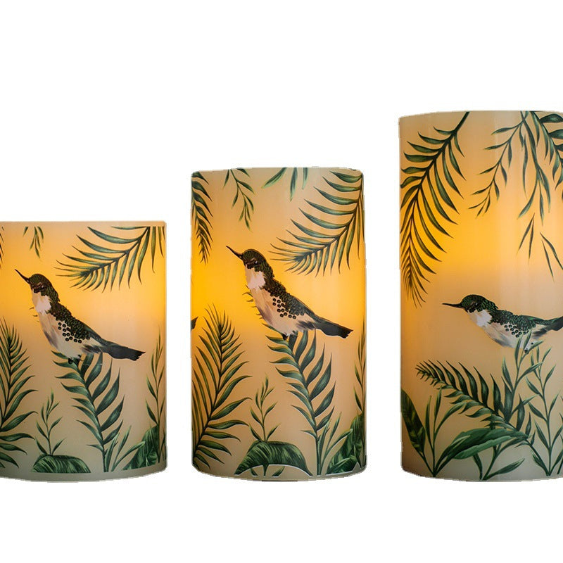 LED Real Wax Candles with Texture Embossing