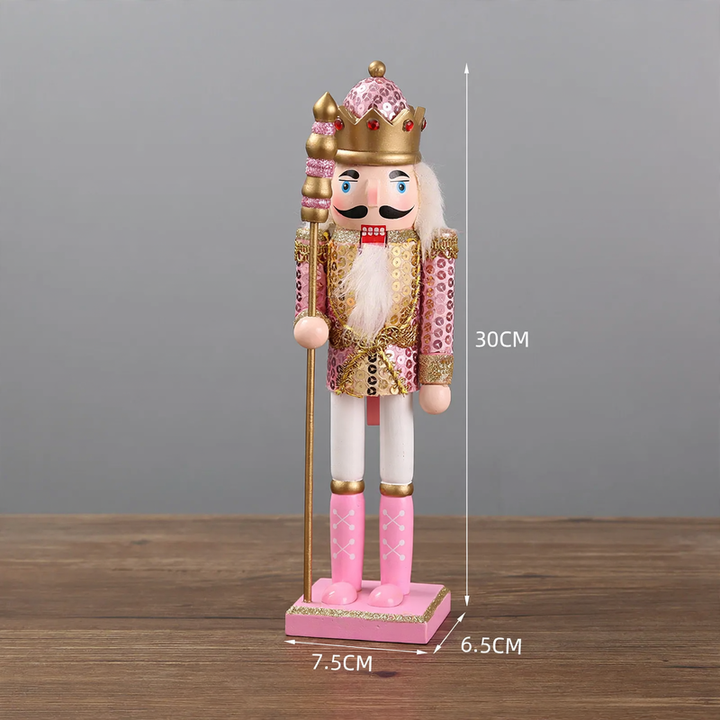 Nutcracker figure made of pine wood, European style