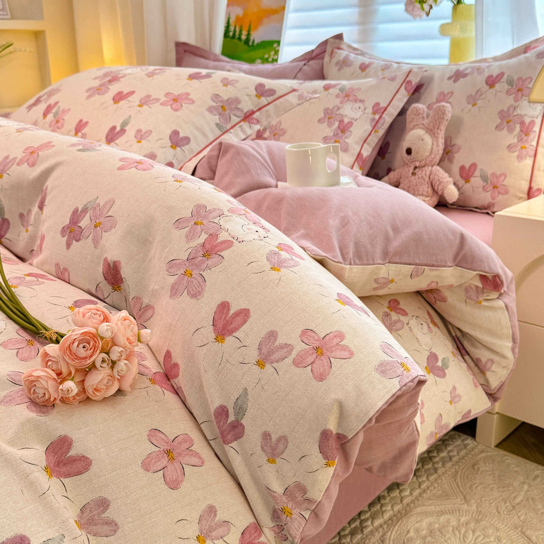 Cotton bedding set, brushed, for all seasons