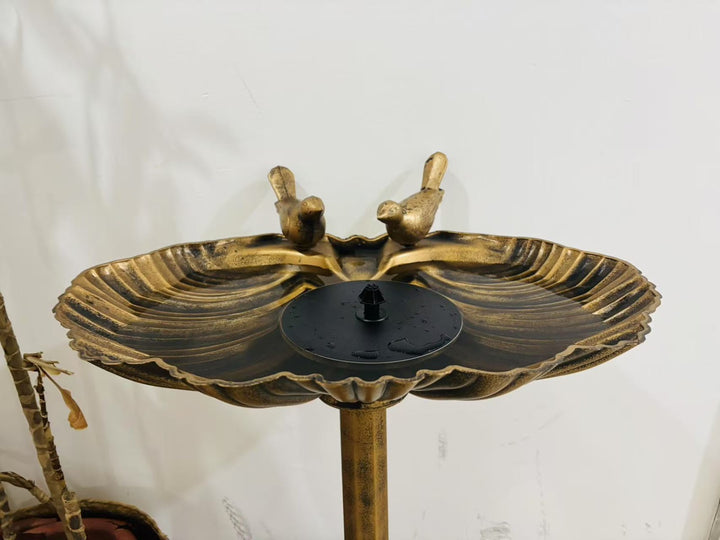 Birdbath in Shell Shape with Optional Solar Fountain