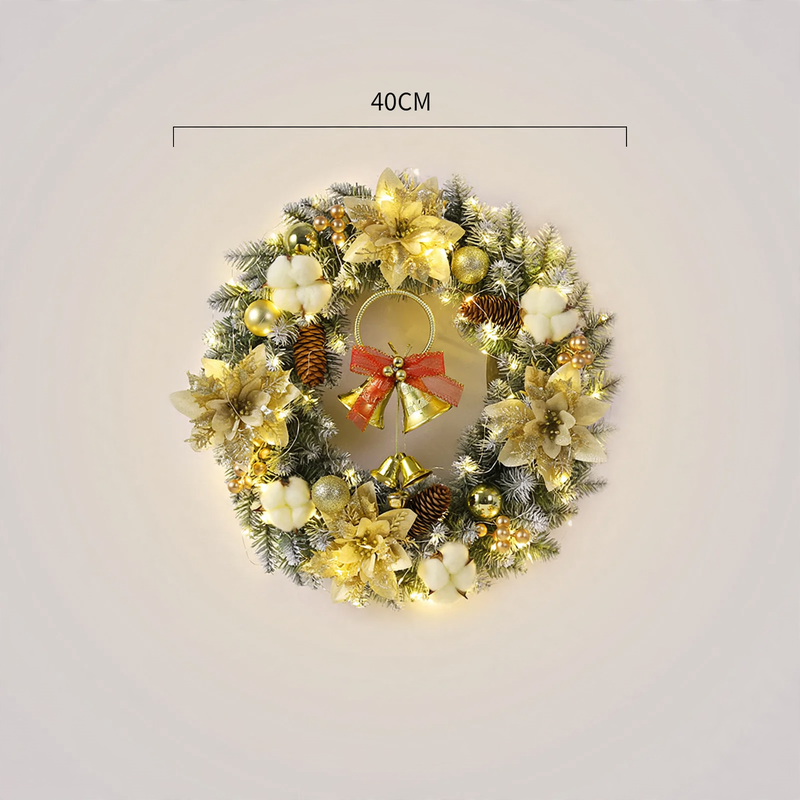 Decorative Christmas wreath with lighting