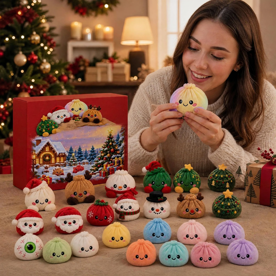 Christmas Advent calendar with sensory decorative figures