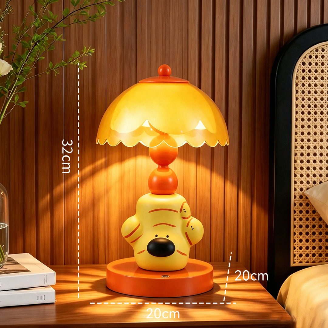 Ginger-Dog Table Lamp, ABS, yellow, color change