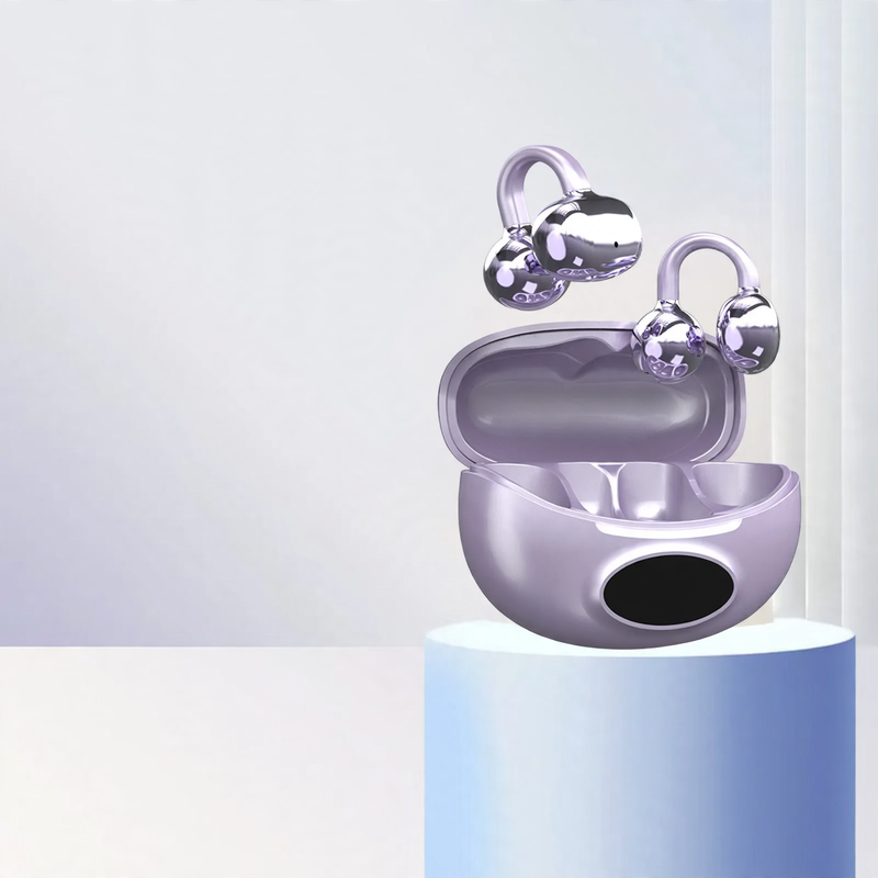 Wireless ear hook headphones with noise cancellation