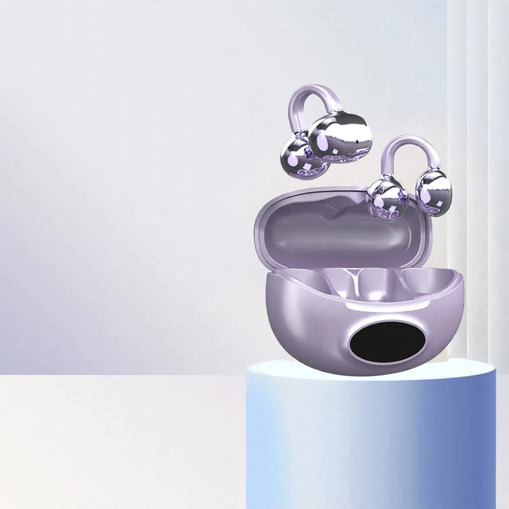 Wireless ear hook headphones with noise cancellation
