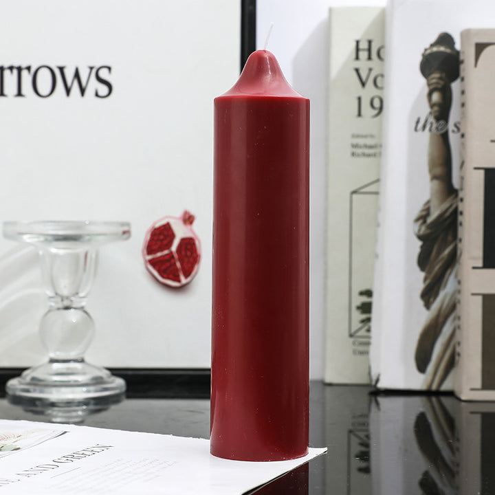 Handcrafted scented candle made from soy blend, wine red
