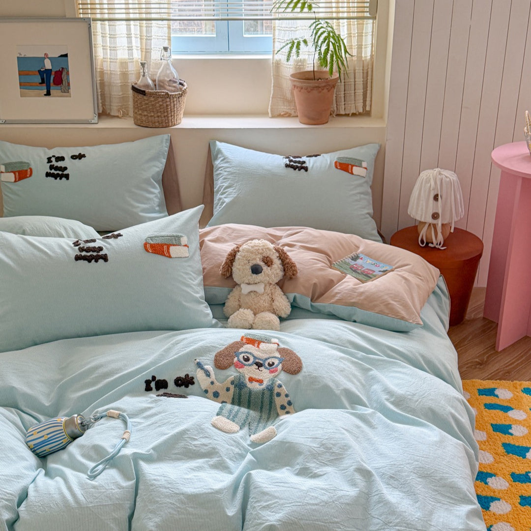 Bedding set, 3-4 pieces, cotton, cartoon