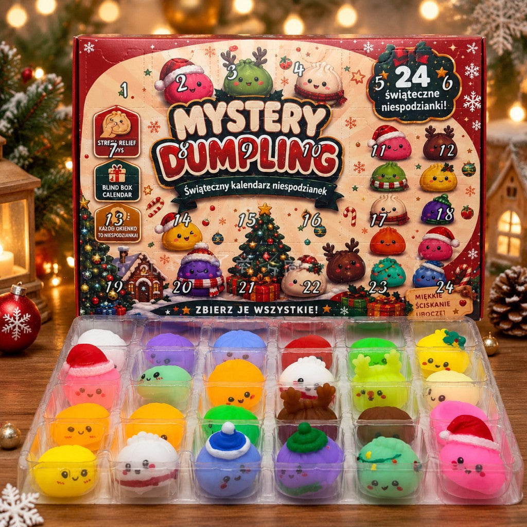 Christmas Advent Calendar with 24 Squeeze Toys