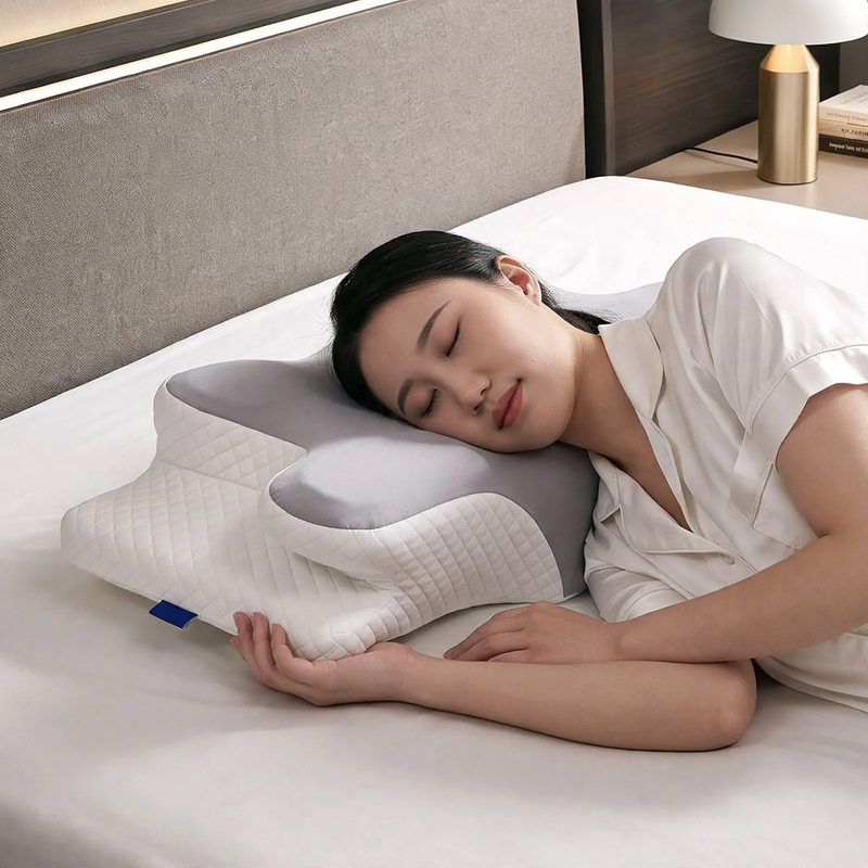 Functional pillow butterfly shape with memory foam