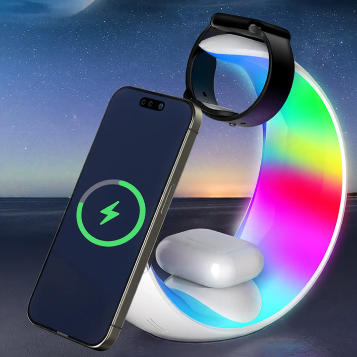 3-in-1 Magnetic Charging Station with Night Light