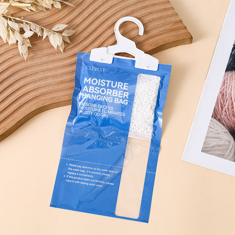 Hanging dehumidifier bag for the household