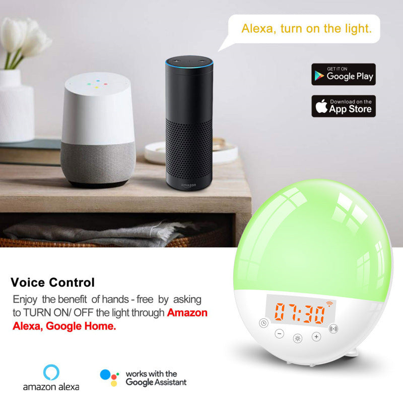 WiFi LED Alarm Clock with Voice Control and Color Change